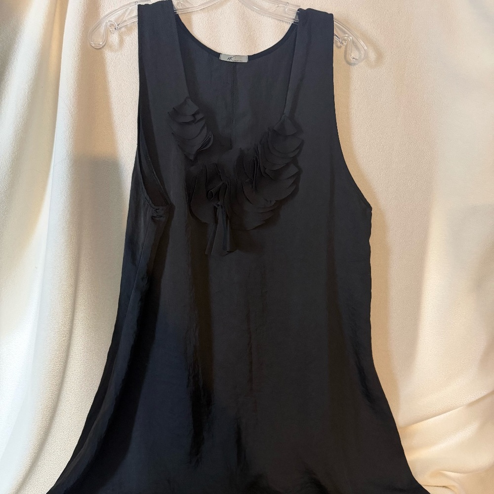 NORDSTROM SLEEVELESS BLACK TUNIC SIZE  XL